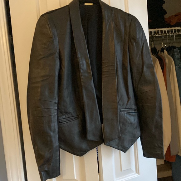 LIKE BRAND NEW 100%Leather Jacket REBECCA MINKOFF - Picture 1 of 8